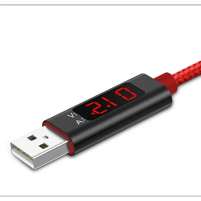 СВЕТОДИОДНЫЙ цифровой дисплей Micro USB кабель для быстрой передачи данных кабель для зарядки для телефона Andriod Microusb Кабели для мобильных телефонов