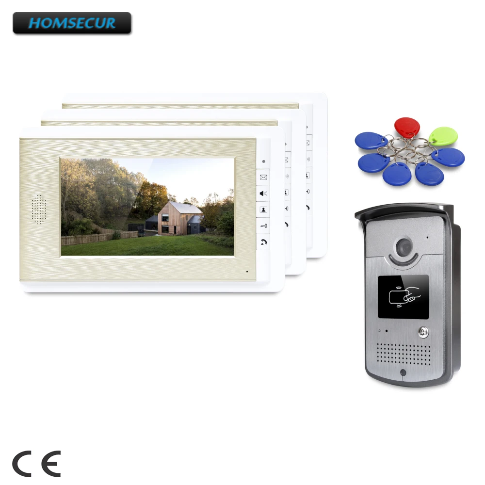 

HOMSECUR 7inch Wired Video Door Intercom System with IR Night Vision for Home Security : XC001+XM708-G