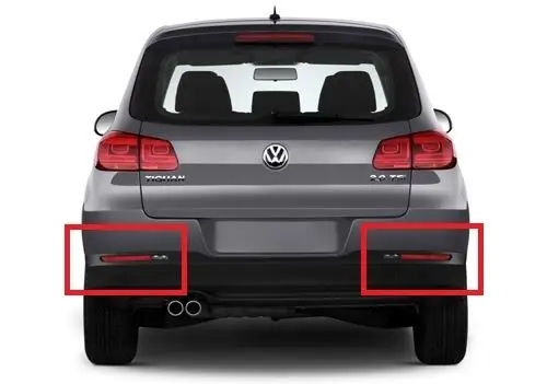 2 шт. для VW Tiguan 2007- 2008 2010 2011 2012 2013 светодиодный заднего бампера отражатель задний объектив стоп-сигнал светильник s поворота светильник