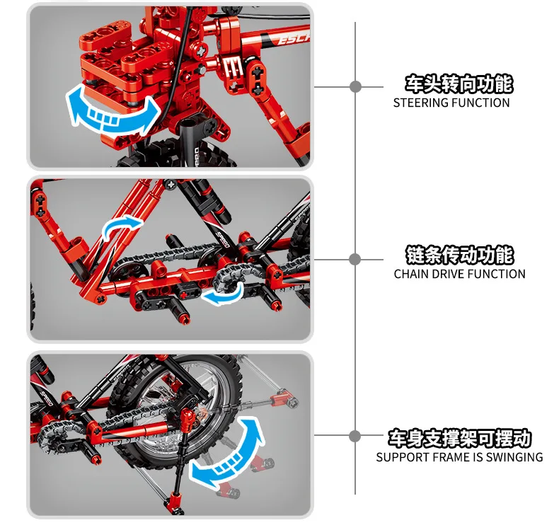 Fingerbike мини велосипед Bmx Finger Bikes Technic 3D горный складной велосипед гранулы строительные блоки классическая модель кирпичи