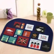 Великобритании с рисунком коврики коврик полукруглой Кухня Спальня Ванная Комната ковров Нескользящие абсорбент home decor