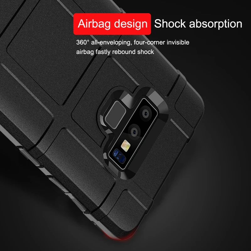 

Soft Case For Samsung Galaxy Note 9 Cases Army Heavy Silicone Shield Protective Cover for Samsung Note 9 Bumper Funda Capa