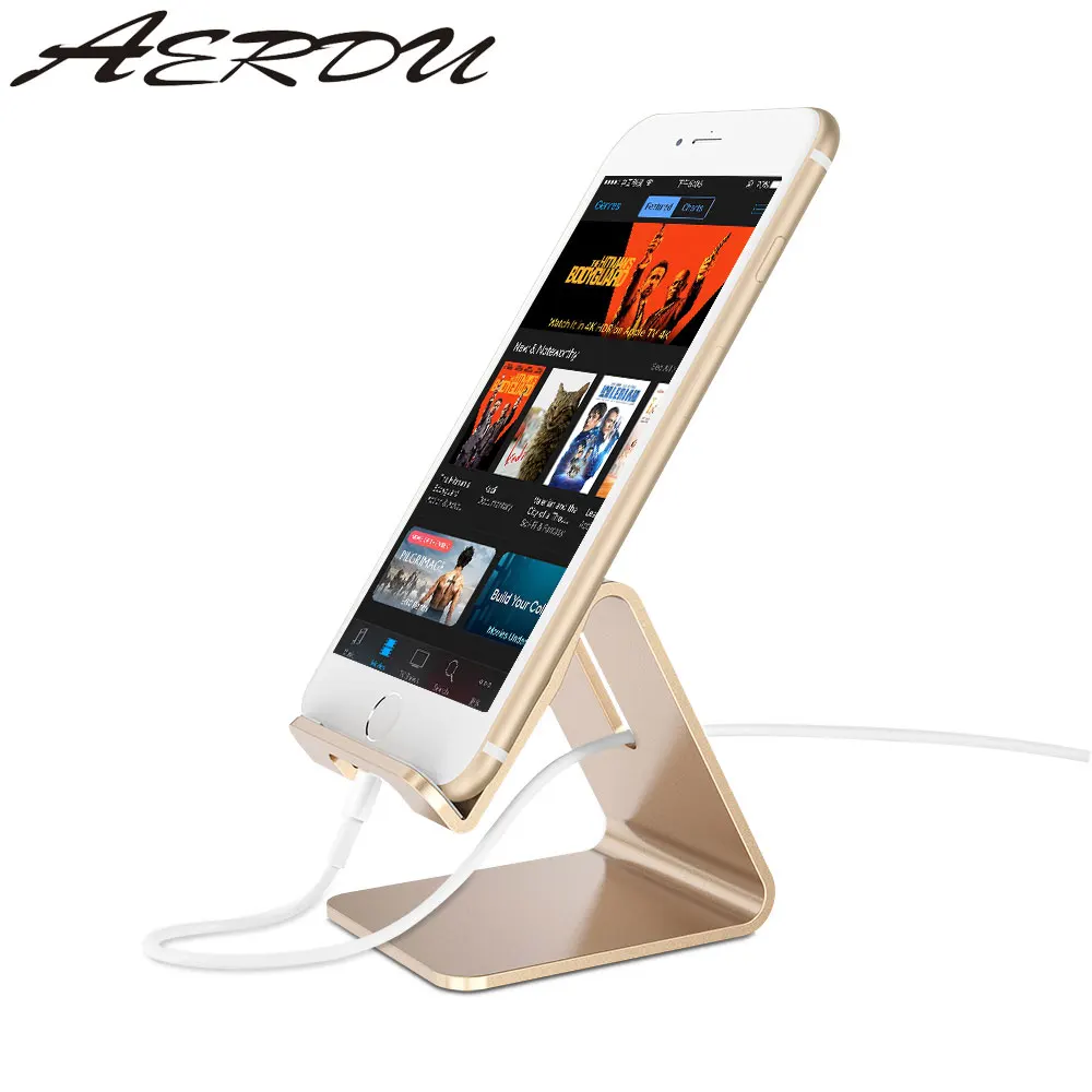 

Aerdu Aluminum Metal Phone Tablet Holder Desktop Universal Non-slip Mobile Bracket Stand Holder for iPhone Pad For SamsungS8 S9