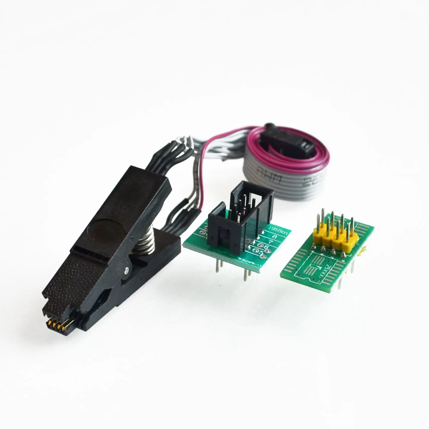Программатор CH341A 24 25 серия EEPROM Flash BIOS USB 1 комплект модуль + тестовый зажим SOIC8 SOP8