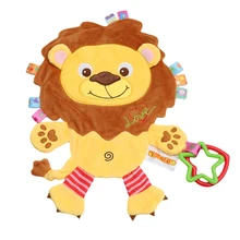 Детское плюшевое полотенце резиновое кольцо мягкая игрушка лев свинья слон животное погремушки BB устройство многофункциональные игрушки детское полотенце