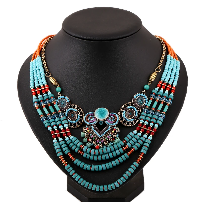

2016 Latest Jewelry Fashion New Arrival Pendants & Necklaces Bohemia style Big Luxury Statement Necklace for Women