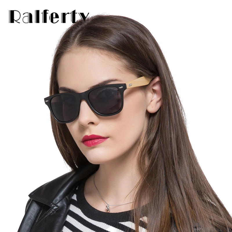Ralferty, ретро бамбуковые солнцезащитные очки для женщин и мужчин, зеркальные солнцезащитные очки с деревянной оправой, UV400, белые, au, Прямая поставка, Oculos