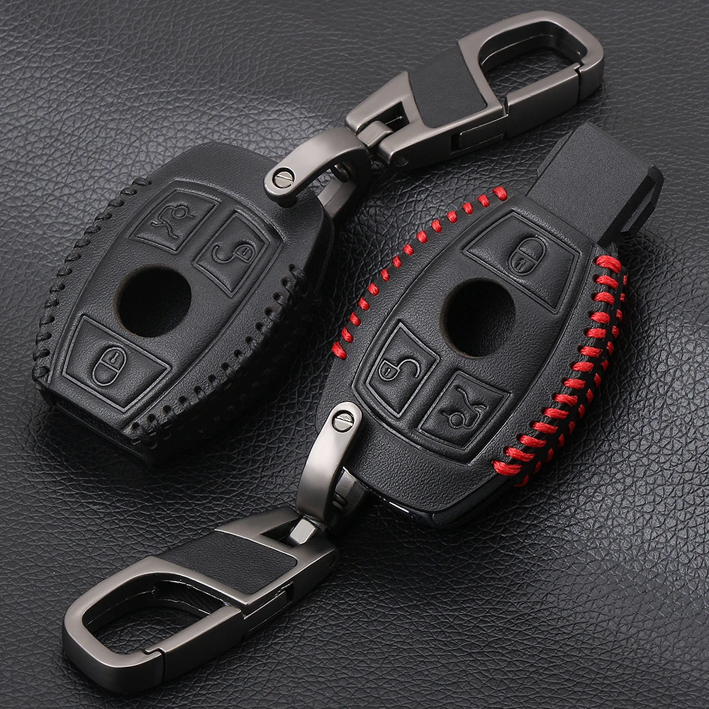 

Car styling Car Key Cover Case Shell Bag Protective Key Ring Chain For Mercedes Benz C Class W205 GLC GLA Car Accessories