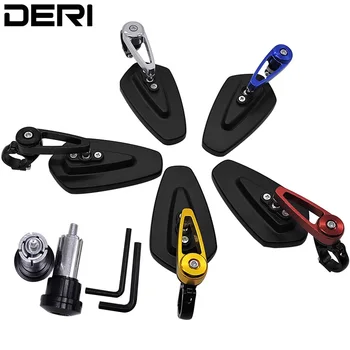 

22mm Unviersal Parts Motorcycle Rear View Aluminum Black Handle Bar Side Rearview Mirrors Moto Retrofit Styling Safe Driving