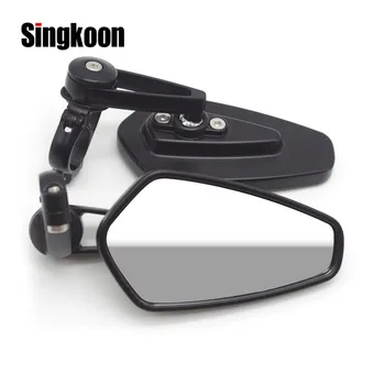 

7/8" Universal Motorcycle Rear View Mirror Black Handle Bar End Side RearView Mirrors FOR kawasaki z650 street glide gsxr 600