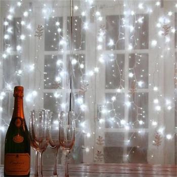 

10FT*10FT 300LED Christmas Fairy Lights Decoration LED Copper Wire LED Curtain String Light Decoration 8 Models Scintillation