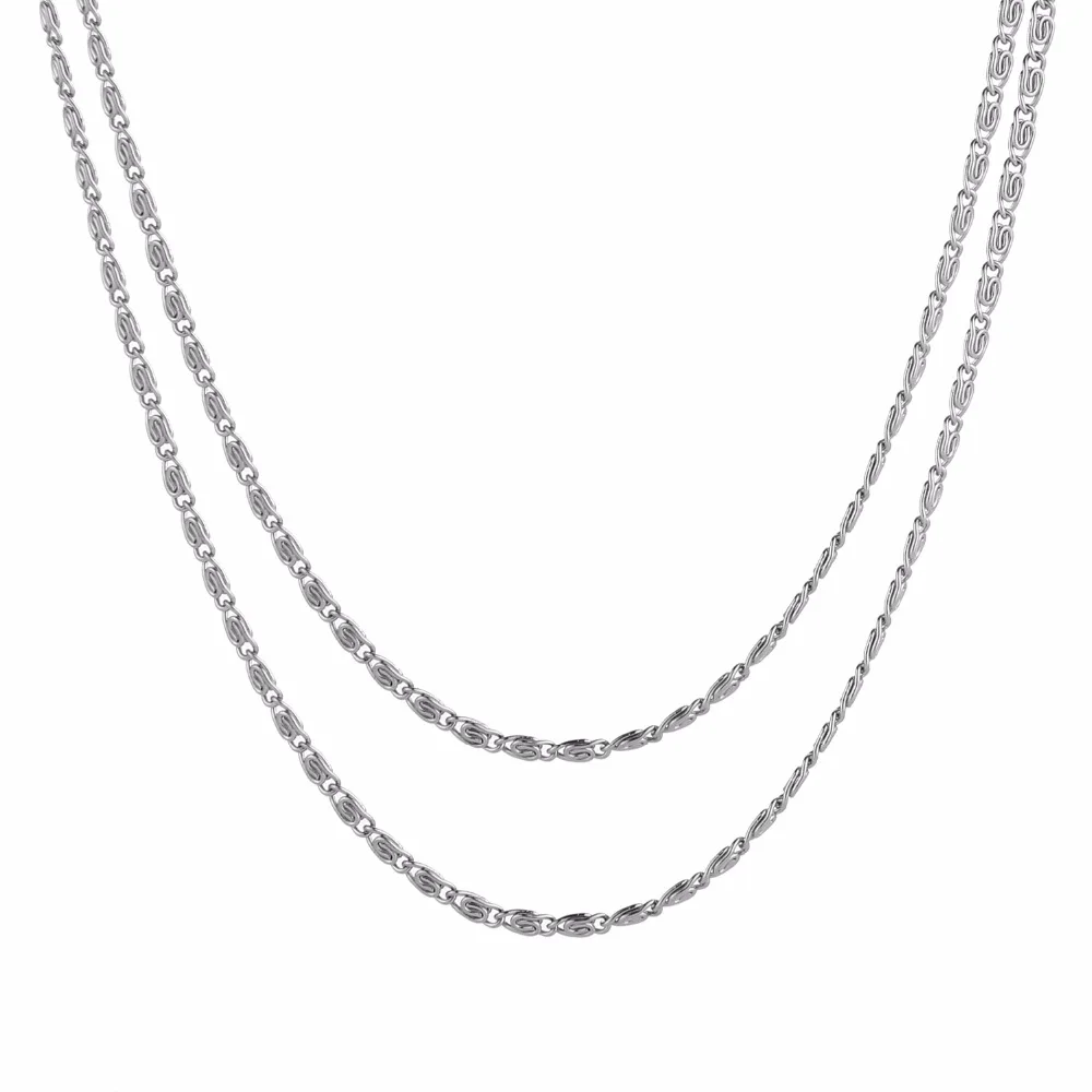 5pcs/lot 2.5mm Stainless Steel Rolo Chain Necklace Lobster Clasp Closure DIY Jewelry making Top Quality