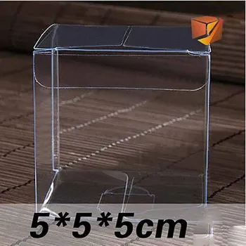 

10pcs per lot 5*5*5cm squae pvc Boxes different size transparent pvc decorate Box Plastic Packaging Box For Souvenir/Candy/Toys