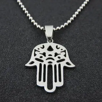 

CR296 Stainless Steel Hand Necklace Pendant, Fashion Creative Man's Necklace Gift Jewelry Findings