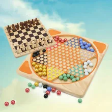 Высококачественные деревянные шахматные головоломки Дети Раннее Образование китайский шашки игрушка забавная настольная игра