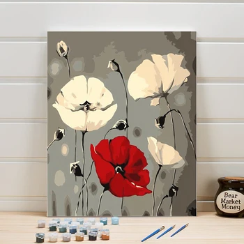 

Painting By Numbers Plant Flower 40x50cm Acrylic Paints Number Package On Canvas Color Artwork Wall Pictures For Living Room