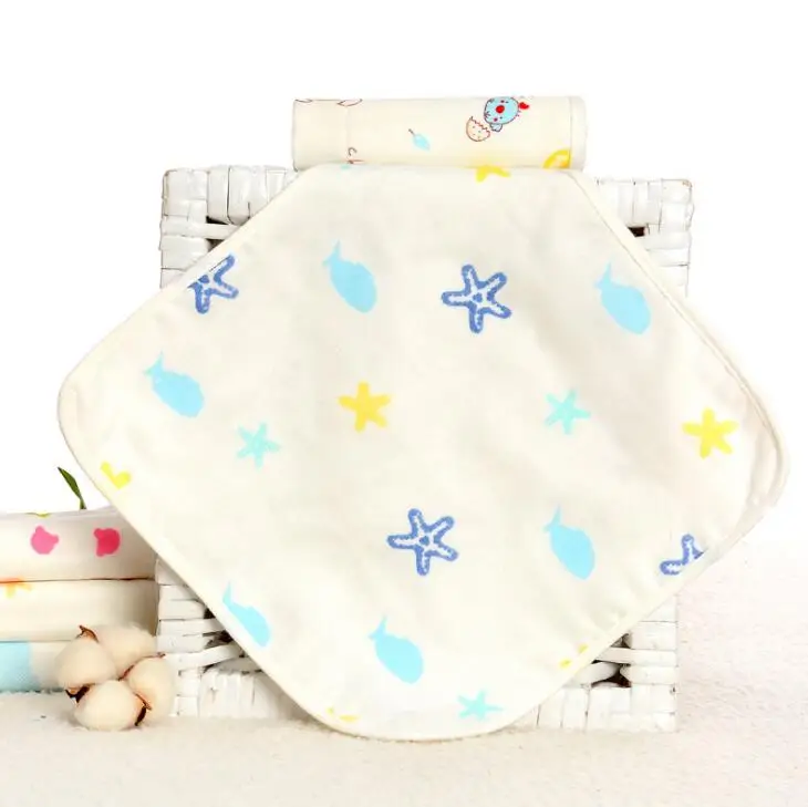 Полотенца для новорожденных полотенце s детская мочалка 30*30 см хлопок детские вещи для малышей мультфильм марлевые печати YM025 - Цвет: 25X25cm-D