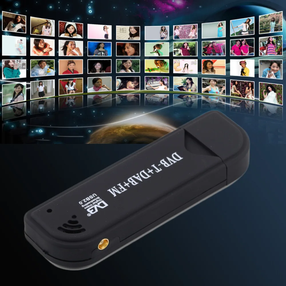 USB2.0 цифровой DVB T SDR + DAB FM HD ТВ тюнер приемник палка HIJ RTL2832U R820T бесплатно Verzending|dvb-t