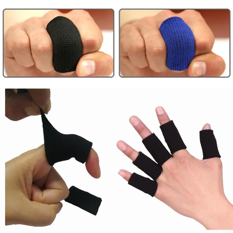 10pcs/set Finger Sleeve Guard Fingerstall Protect Finger Support Wrap Bands Fitness Gym Thumb Protector Basketball Volleyball