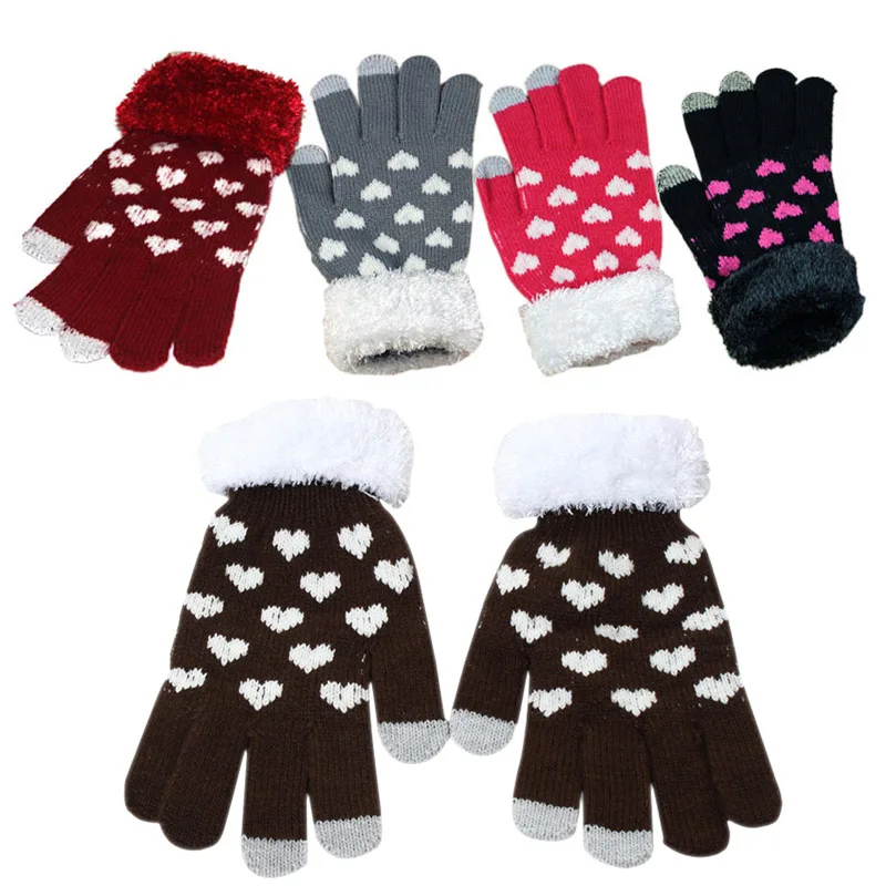 Женские перчатки женские зимние теплые емкостные перчатки без пальцев с сенсорным экраном теплые перчатки для телефона смартфон планшет ПК