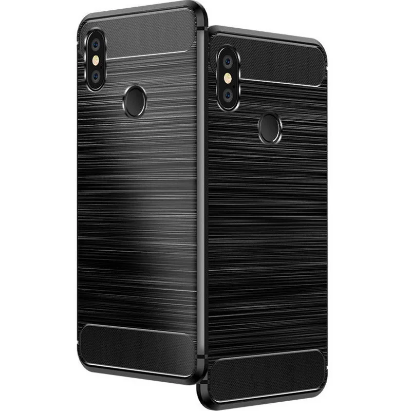cheap NOWAL Carbon Fiber Litchi Matte Case For Xiaomi A1 A2 Lite 5X 6X Soft Silicon Anti knock Cover For Redmi 6A 6 Note 5 6 Pro Cases