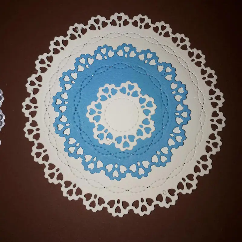 

10.8x10.8cm Circle Etched Stitches Metal Cutting Dies Stencil for DIY Round Flower Invatation card Photo Book Scrapbooking dies