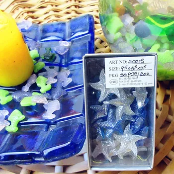 

Custom hot marine style novelty multi color hand made Murano glass starfish figurines aquarium decoration Ornaments accessories