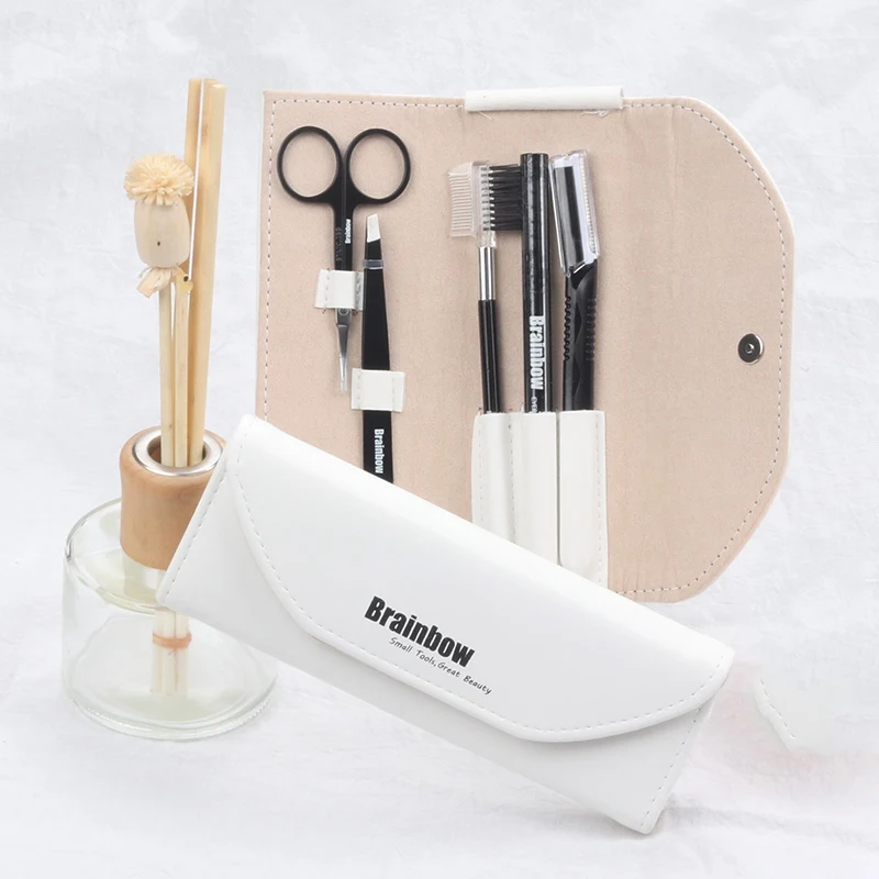 Brainbow 5pcs/bag Makeup Tool Kit Eyebrow Pen Eyebrow Tweezer Trimmer Razor Makeup Brushes Makeup Scissors Eyes Beauty Essential Brainbow 5pcs/bag Makeup Tool Kit Eyebrow Pen Eyebrow Tweezer Trimmer Razor Makeup Brushes Makeup Scissors Eyes Beauty Essential