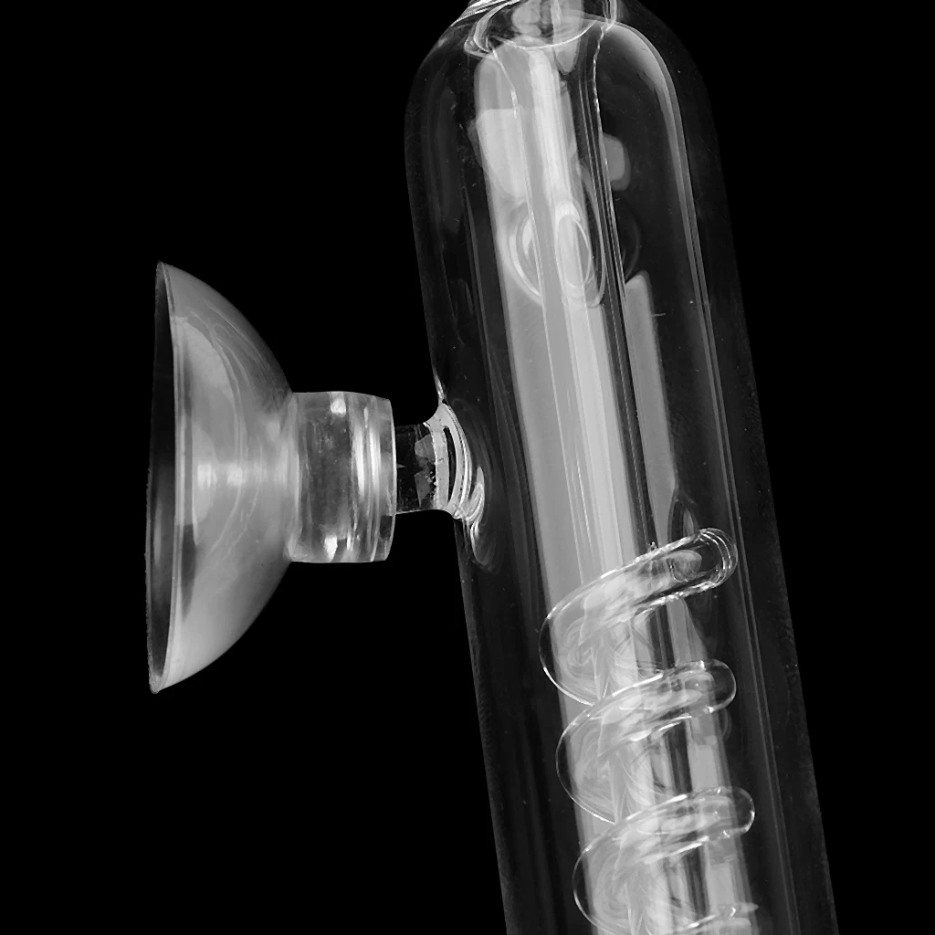 DIY CO2 System Aquarium Tank CO2 Diffuser Glass Tube Bubble Counter + 2Pcs Suction Cup
