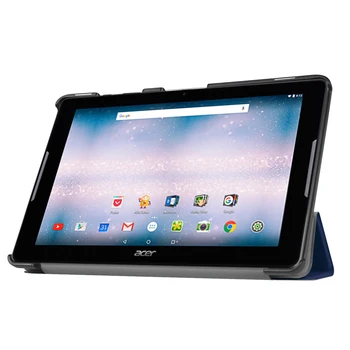 

For Acer Iconia One 10 B3-A30 10.1" Tablet 3-Folder Magnetic Closure Stand PU Leather Ultra Thin Cover Case 10.1 inch B3 A30