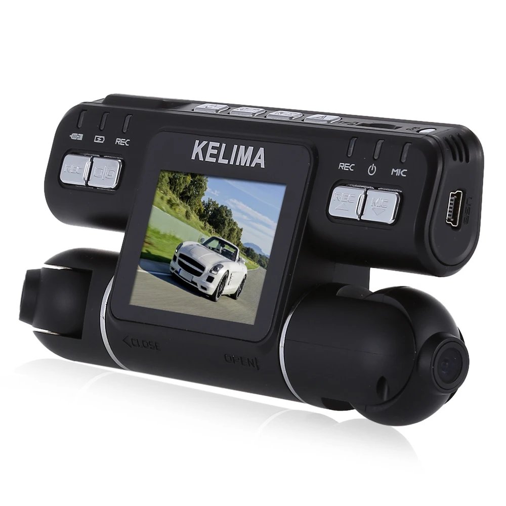 

270 Degree Rotation Dual Cameras 2.0 inch Car DVR 1080P FHD Support G-sensor 32G TF Card