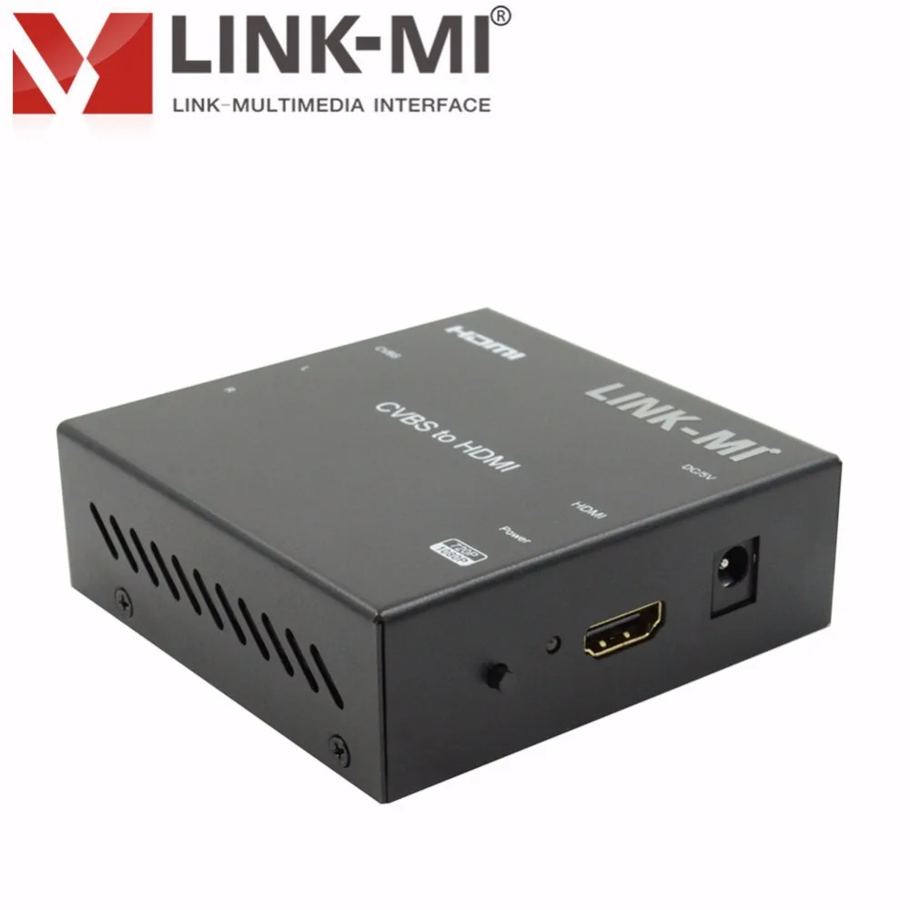 LINK-MI CSH1 av cvbs к HDMI конвертер Поддержка HDMI 720 p/1080p@ 50/60Hz с L/R Каналы отвечающих требованиям HDCP PAL, NTSC