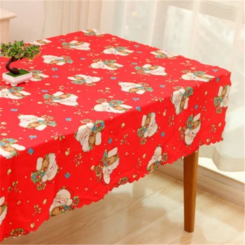 

Table Cloth Rectangular 100% Polyester Joyous Christmas Printed tablecloth Table Cover Waterproof Woven Cloth For The Table