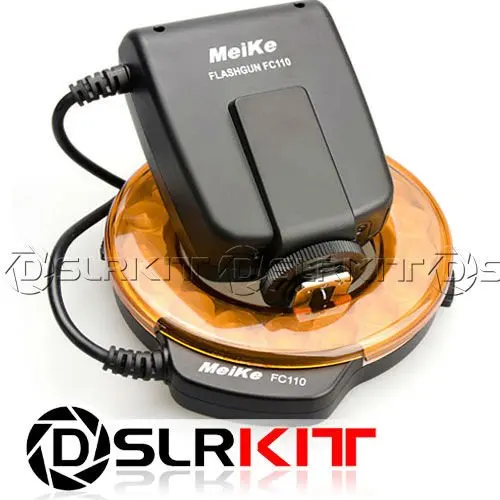 MeiKe FC-110 FC110 светодиодный Марко кольцо вспышка для Canon Nikon Olympus Pentax