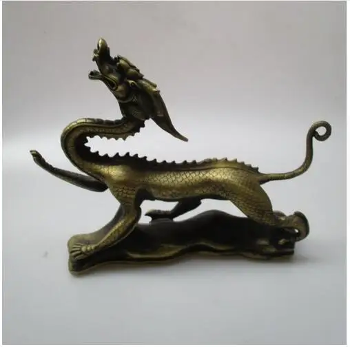 Collectible Chinese Old Bronze Carved Dragon Sculpture /Antique dragon