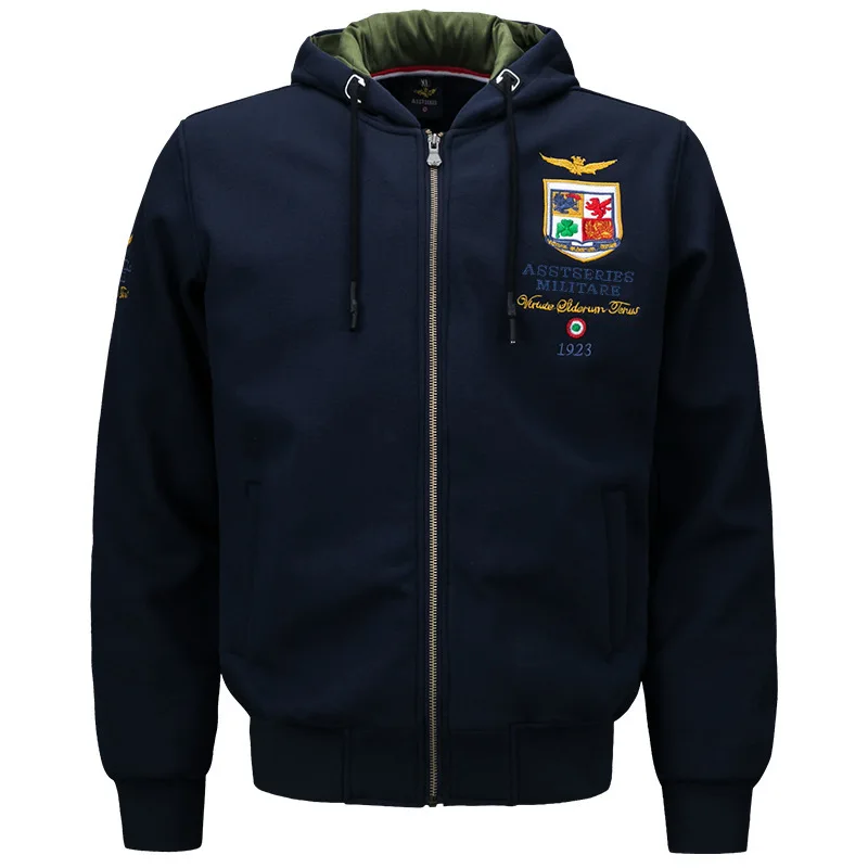 Online MA1 Bomber Jacke Männer 2018 Neue männer Mit Kapuze Armee Militär Aeronautica Military Dicken Vintage Taktische Jacke Outwear Mäntel M 4XL