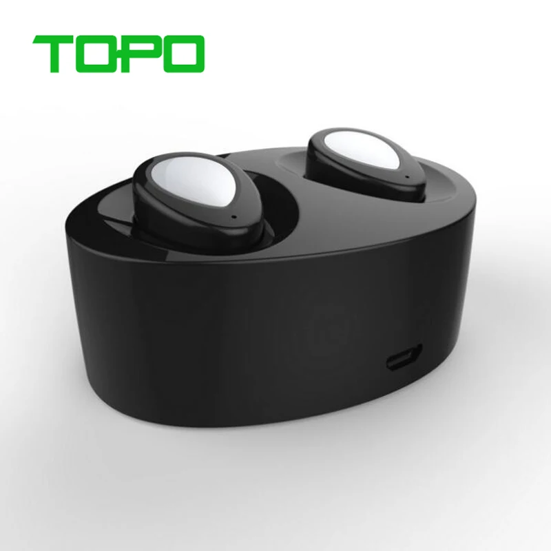 

TOPO TWS 06 Bluetooth Earbuds True Wireless Mini Stereo Earphone with Charging Socket Play Music for iphone Xiaomi Smartphones