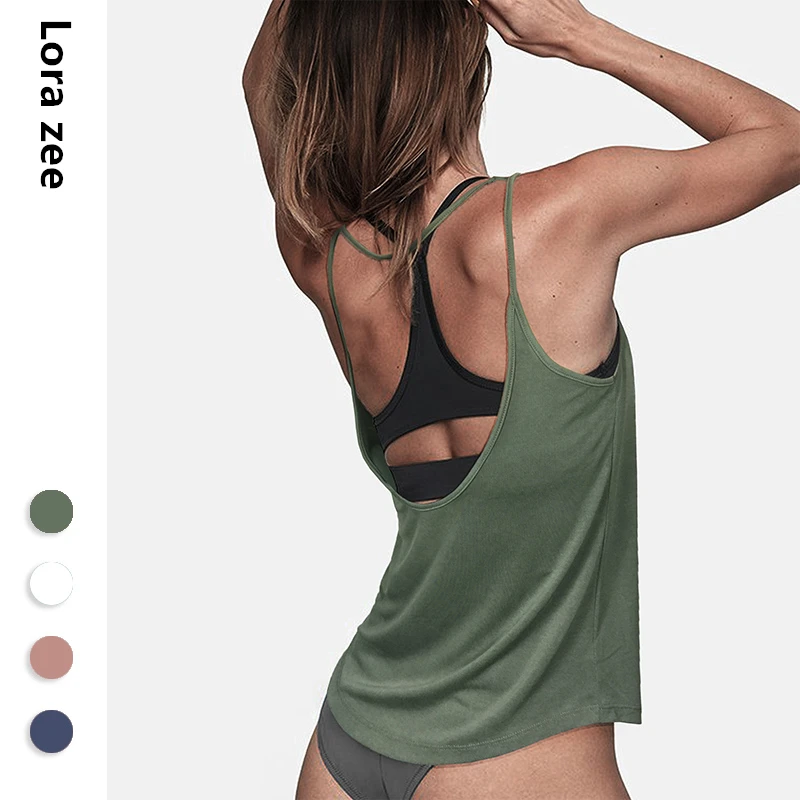 Aliexpress.com : Buy LORA ZEE Light weight backless yoga tops women super soft sleeveless pink
