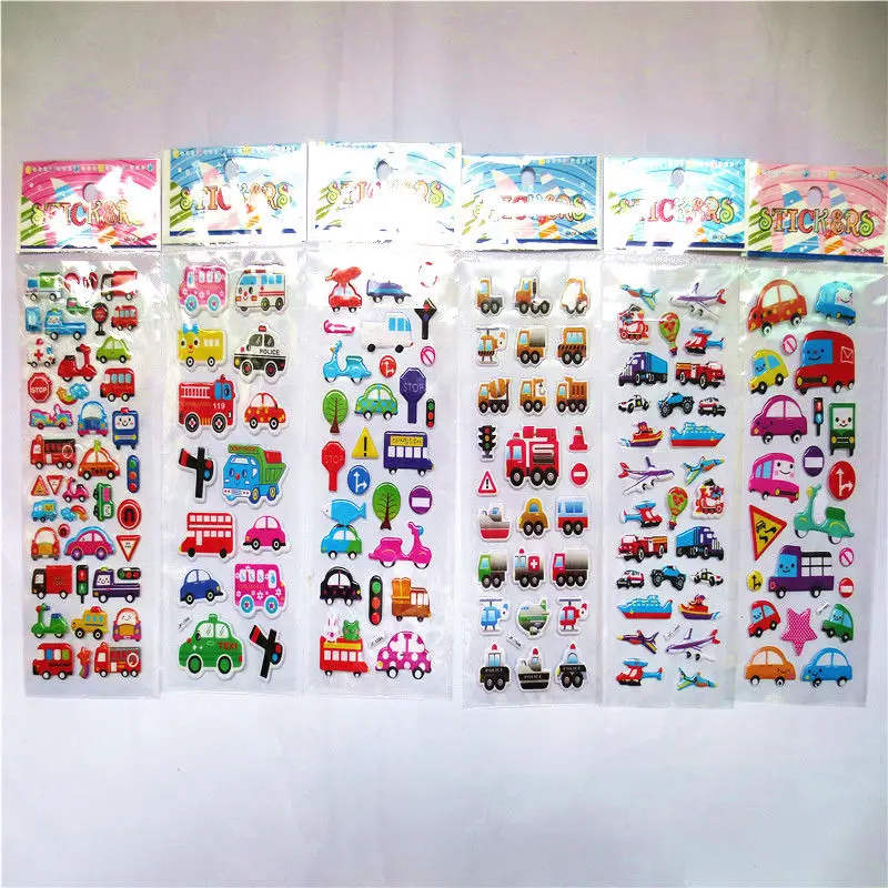 3D love hearts Stickers lot children PVC Puffy wall cars Kids favor party Gift