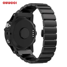 Металлический сменный Браслет из нержавеющей стали с двойной кнопкой, складная застежка для Fenix 3/Fenix 3 HR/Fenix 5X Смарт-часы