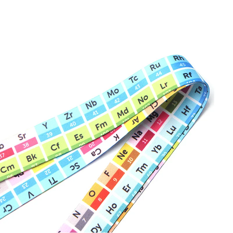 P3801 Dongmanli The Periodic Table Lanyard Badge ID Lanyards/ Mobile Phone Rope/ Key Lanyard Neck Straps Necklace