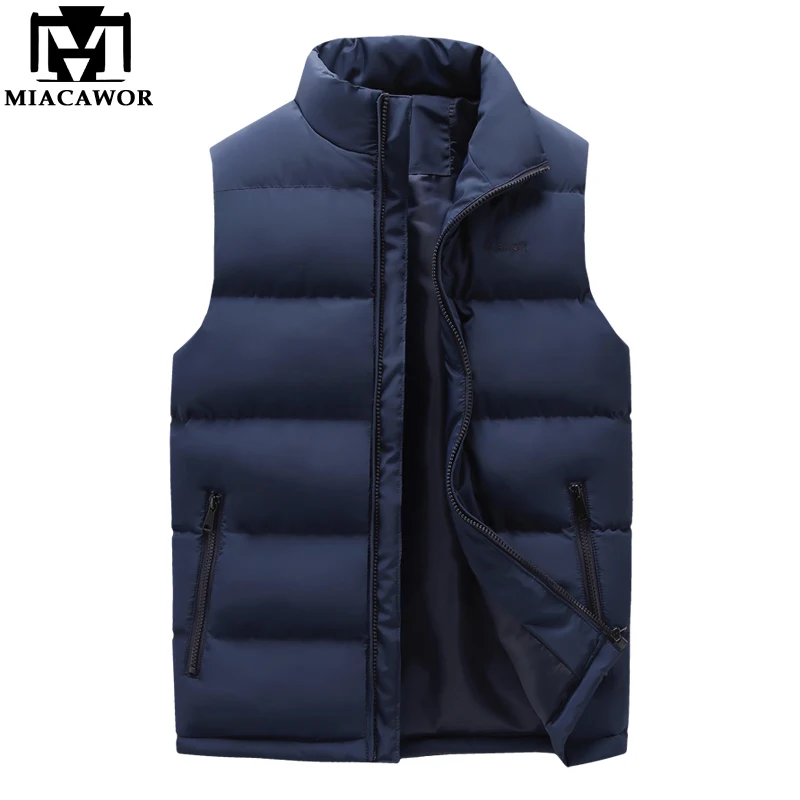 MIACAWOR Plus Size 5XL 6XL Winter Warm Vests Waistcoats Men Vestcoat ...