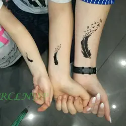 Водостойкая временная татуировка наклейка хна птичье перо боди арт тату флэш-тату поддельные татуировки для девушек женщин и мужчин