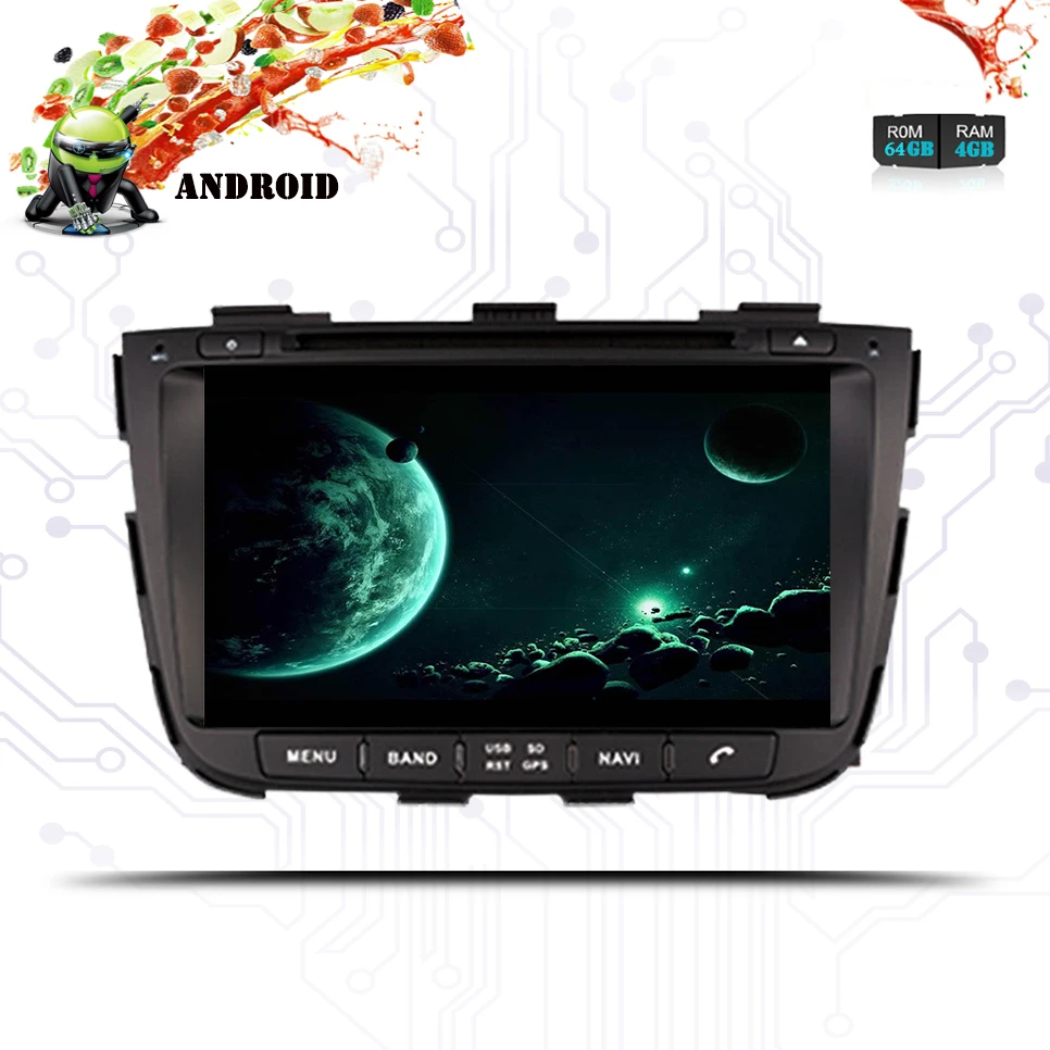 Android 9 0 Ram 4 Гб Rom 64 Восьмиядерный 1024*600 Fit KIA SORENTO 2013 2014 2015 автомобильный DVD плеер