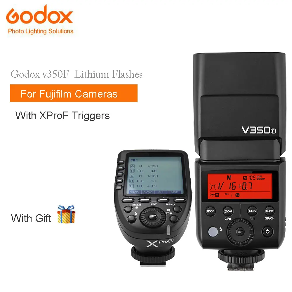 New Godox Build in Lithium Battery Flashes V350F TTL HSS Function For
