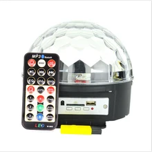 Voice Control Christmas Laser Projector Stage Light MP3 IR Remote Digital RGB LED Crystal Magic Ball DJ Bar Light FULI