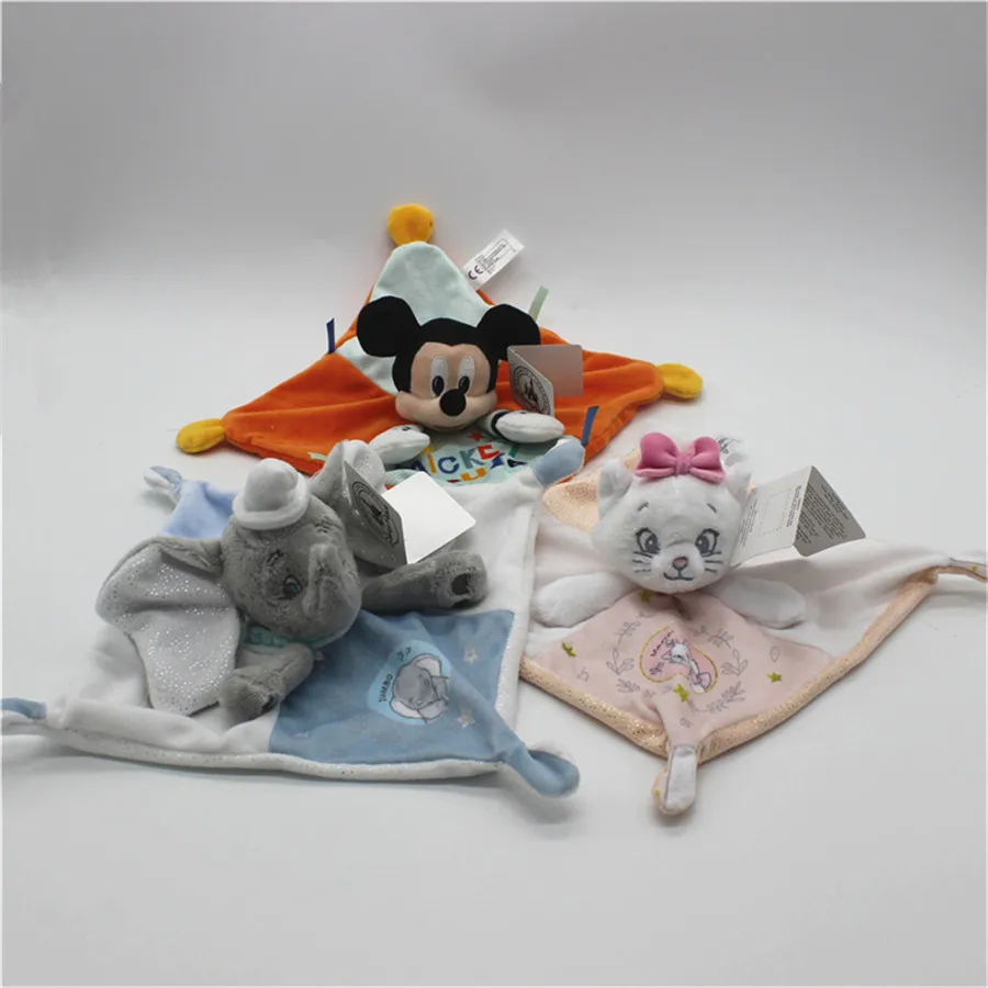 1 шт. 20 см Dumbo marie cat Микки Маус плюшевое мягкое одеяло игрушки детские подарки
