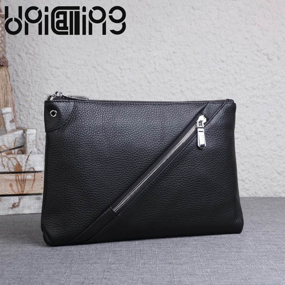 Fashion brand Business handbags originality genuine leather Clutch bag