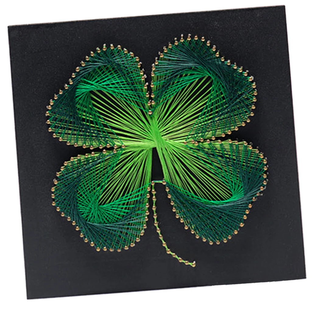 12x12 Inch String Art Lucky Flower Kits Home Decoration DIY Thread Winding Drawing for DIY Kids Beginners Crafts