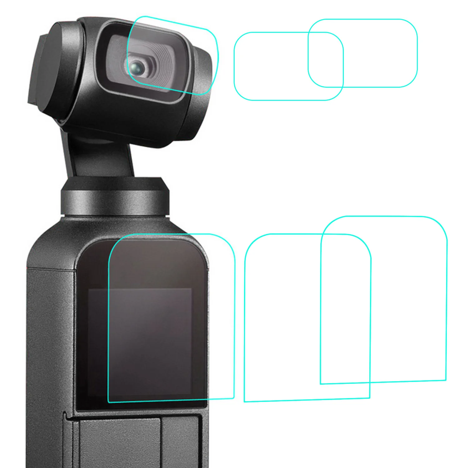 SUNNYLIFE для DJI Osmo Pocket 3 шт. Защитные пленки для объектива 3 шт. Защитная пленка для экрана для DJI Osmo Карманный карданный стабилизатор